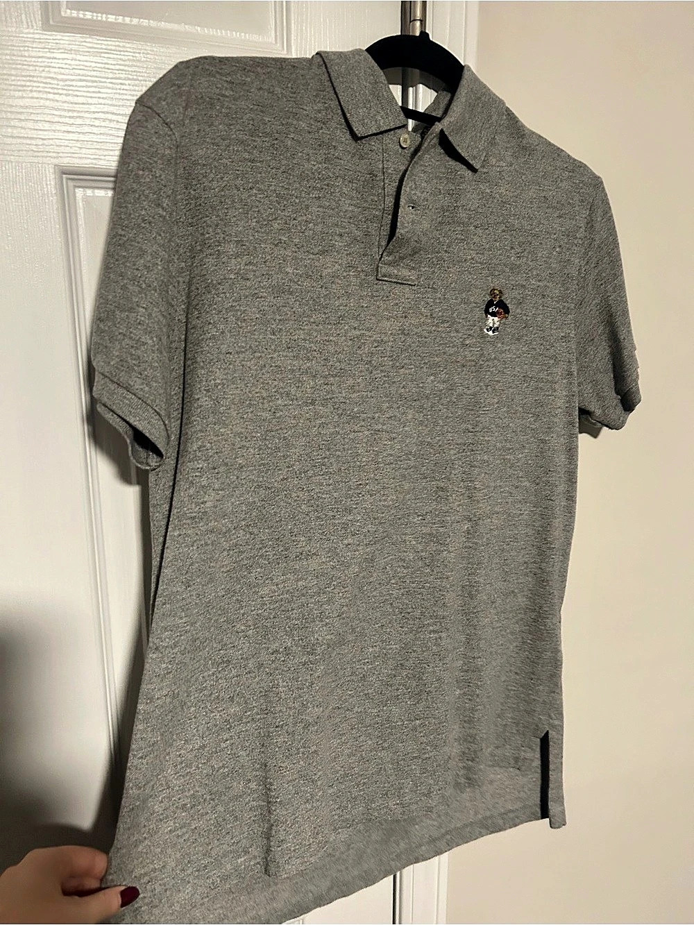 Polo Ralph Lauren Polo Bear Mesh Polo Shirt Gray